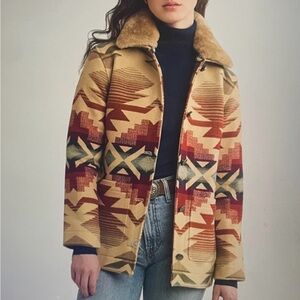 Women's Brownsville Coat - Stillwater Tan - Pendleton -